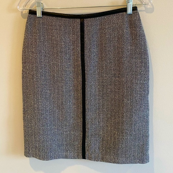 Worthington Skirts Worthington Gray Black Herringbone Pencil Skirt